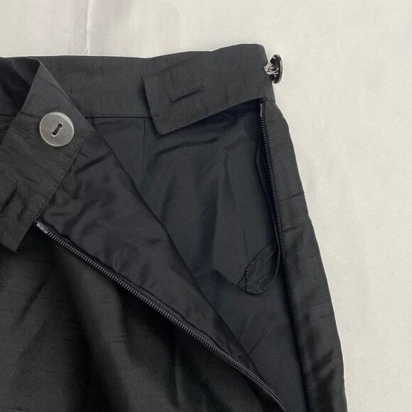 Rena Rowan for Saville Women's Size 6 Silk Skirt Black Lined Midi Length Pencil - Picture 5 of 10